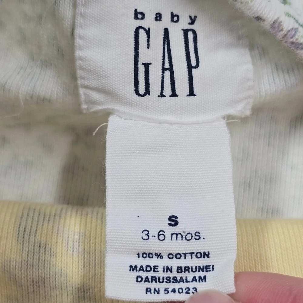 Baby Gap 3-6 Months Floral Patchwork Denim Jean Pants Outfit Set 100% Cotton Y2K
